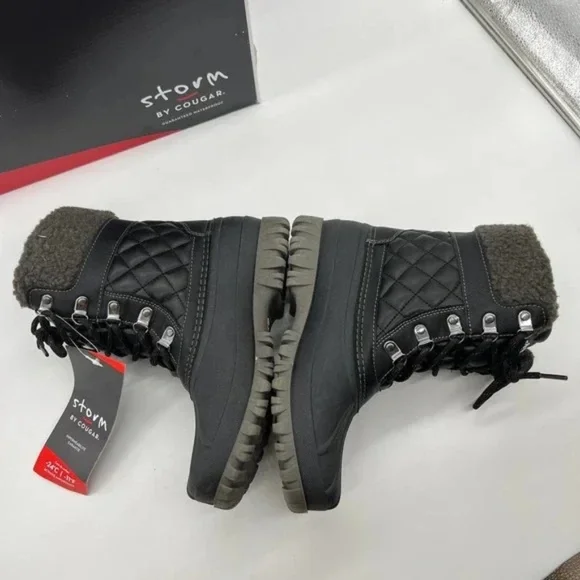 New Storm By Cougar Waterproof Lace Up Winter Boots Carlisle Quilt -11F/-24C NIB - Picture 5 of 7